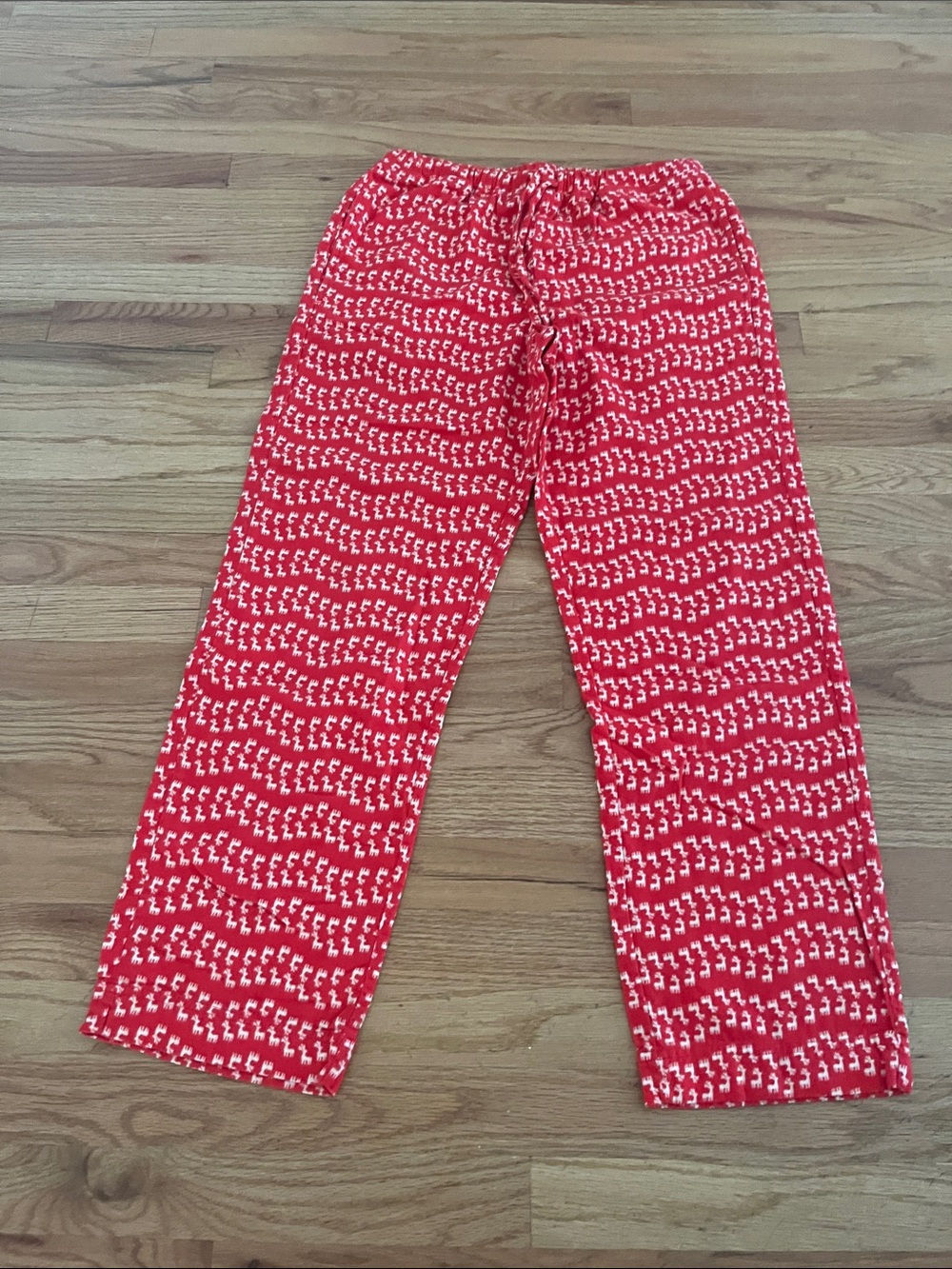 Hanna Andersson Red Patterned reindeer pajama bottoms